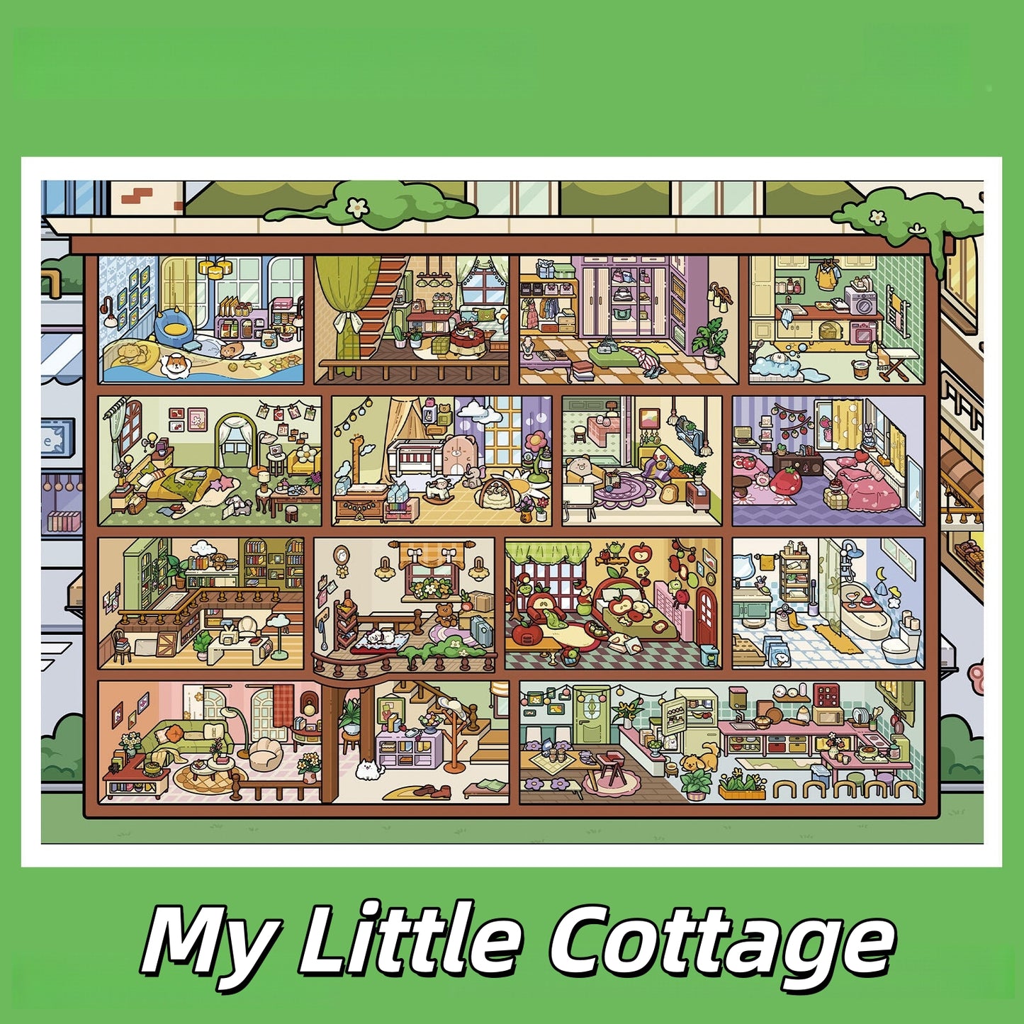 Scenes of Homecoming 3D Sticker | 3 Cute Miniature Scenes