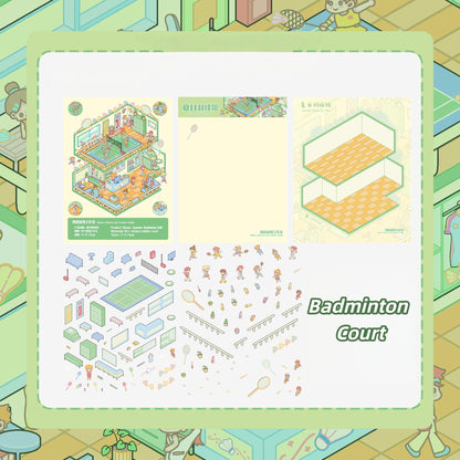 Summer Sports 3D Sticker | 2 Cute Miniature Scenes