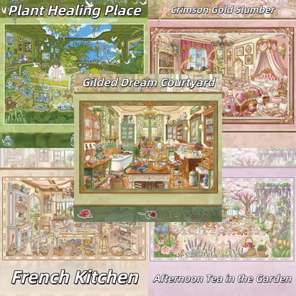 Dreamy Spaces 3D Sticker | 5 Cute Miniature Scenes
