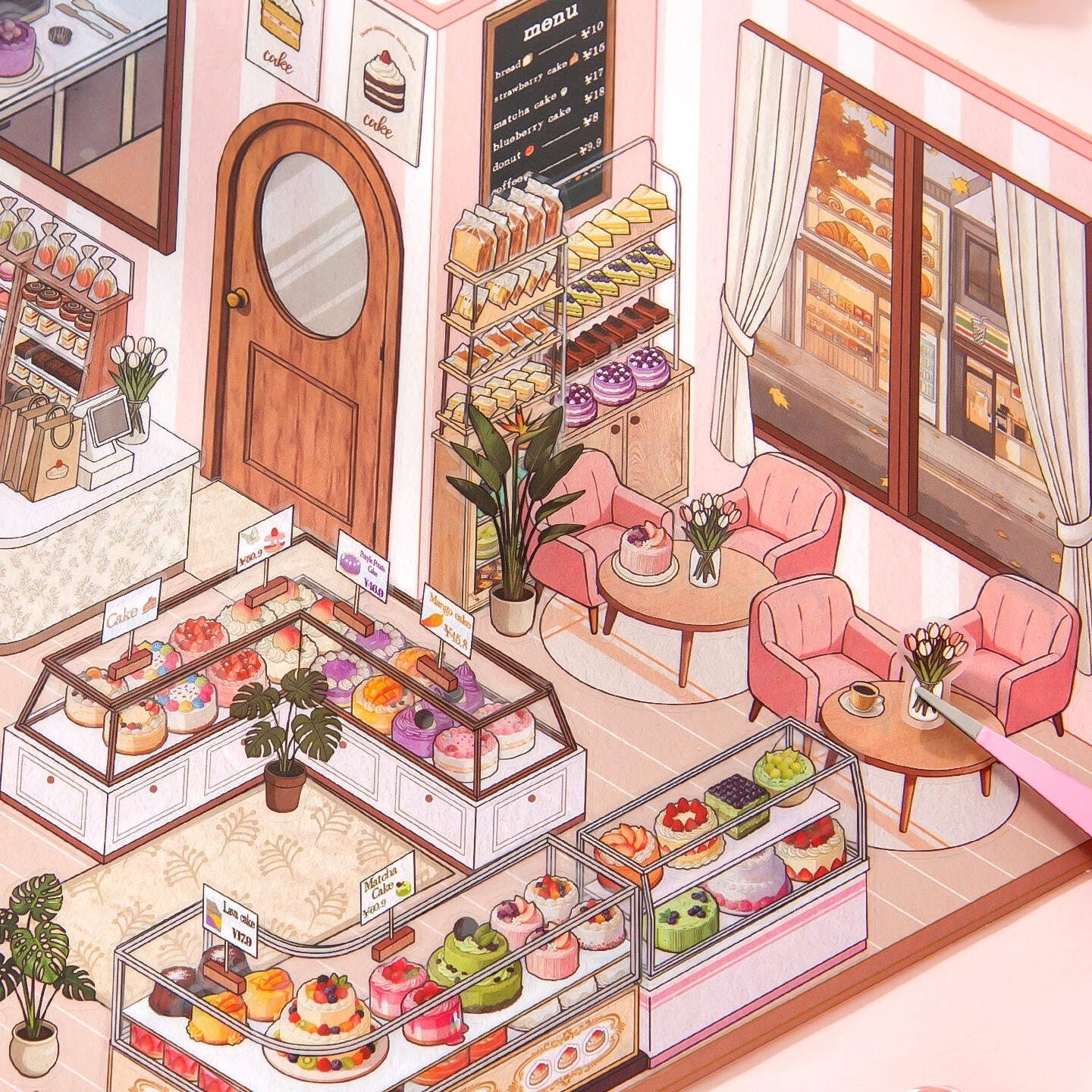 Sweet Time 3D Sticker | 2 Cute Miniature Scenes