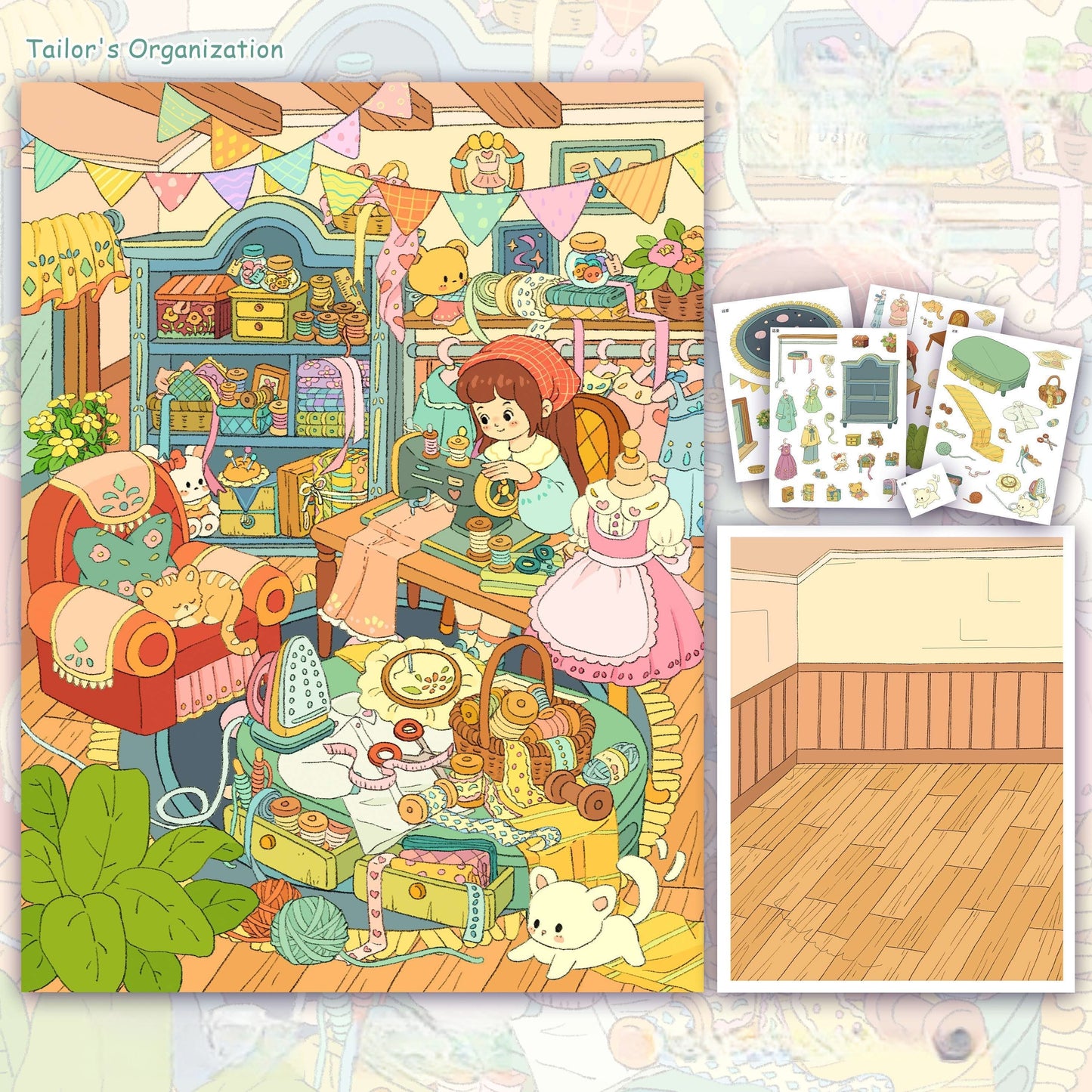Ways of Organizing 3D Sticker | 4 Cute Miniature Scenes