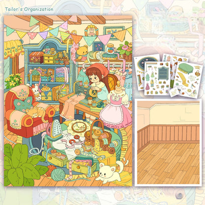 Ways of Organizing 3D Sticker | 4 Cute Miniature Scenes