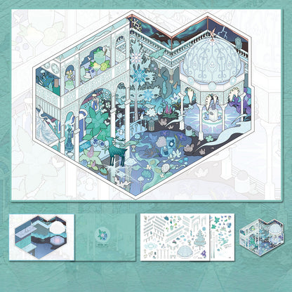 Olfactory Image Series 3D Sticker | 4 Cute Miniature Scenes