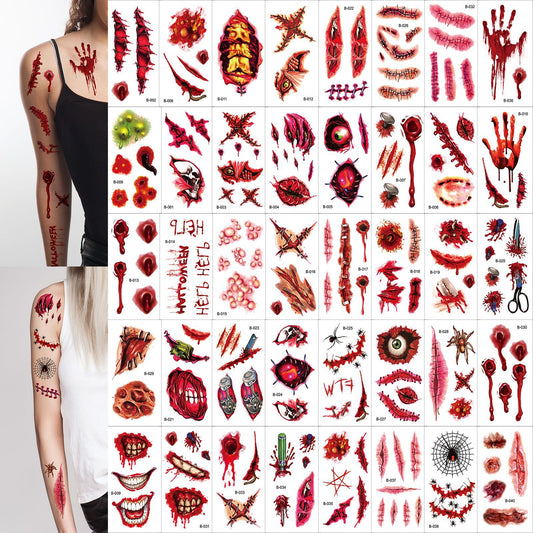 Halloween Scars Temporary Tattoo