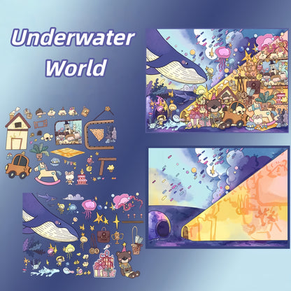 Fairy Tale Fun Space 3D Sticker | 4 Cute Miniature Scenes