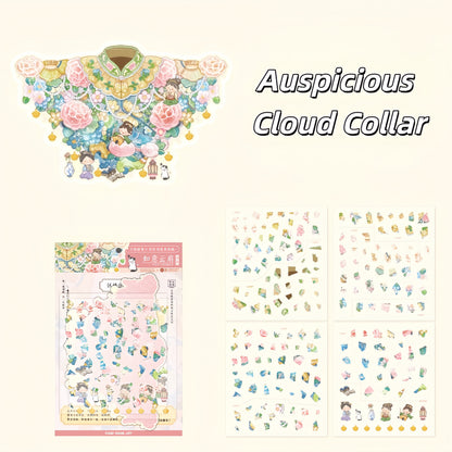 Oriental Elegance 3D Sticker | 4 Cute Miniature Scenes