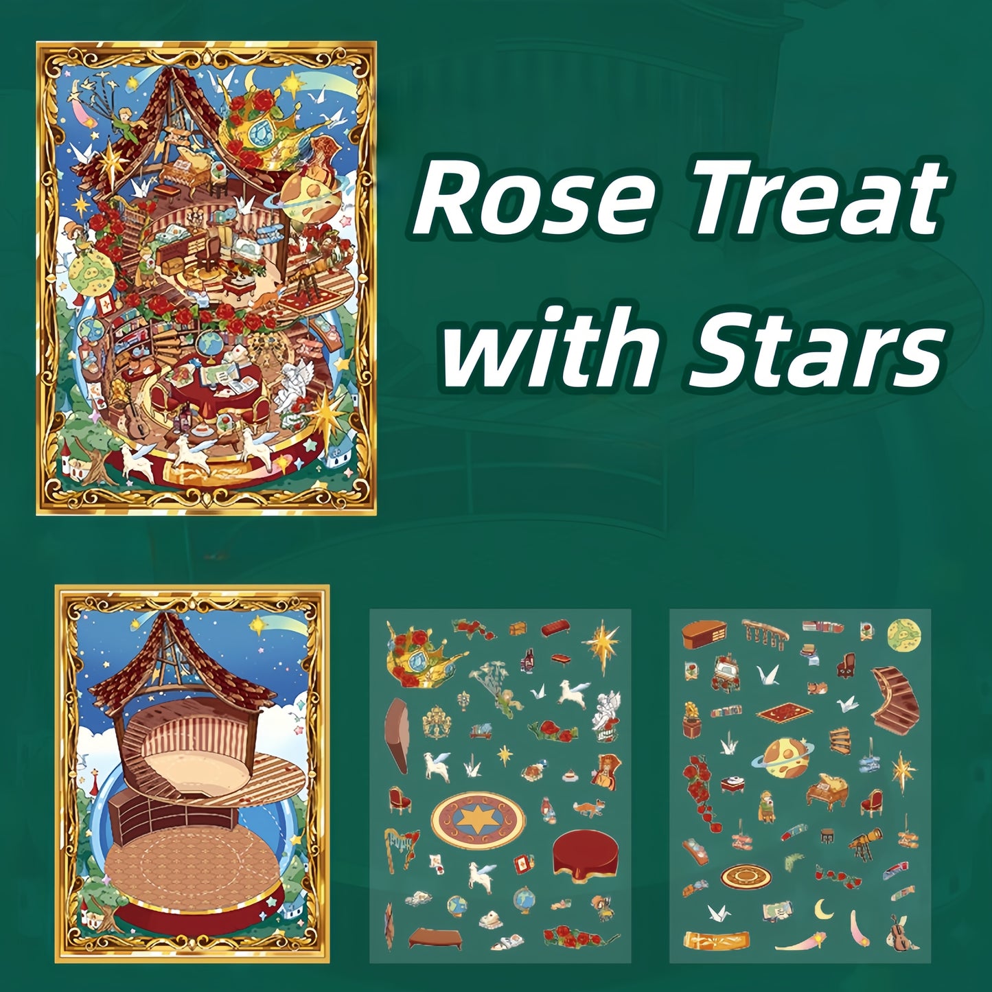 Framed Fairy Tales 3D Sticker | 4 Cute Miniature Scenes