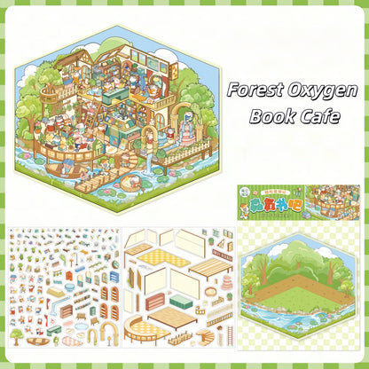 Postcards from Paradise 3D Sticker | 4 Cute Miniature Scenes