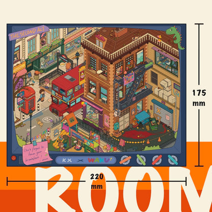 Dreamy Life 3D Sticker | 4 Cute Miniature Scenes