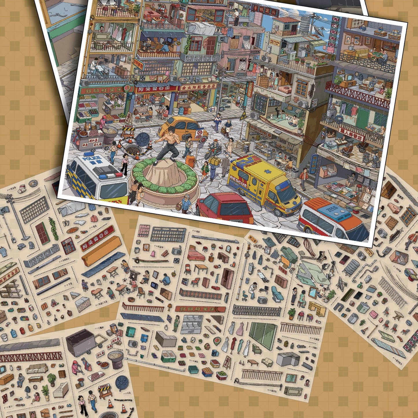 A Thousand Lights in the Old Building 3D Sticker