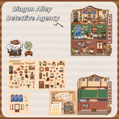 Explorers‘ Guild 3D Sticker | 4 Cute Miniature Scenes