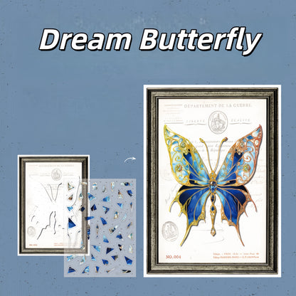 Exquisite Butterfly 3D Sticker | 4 Cute Miniature Scene