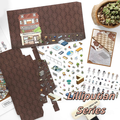 Lilliputian Series 3D Sticker | 4 Cute Miniature Scenes
