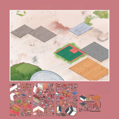 Soft World 3D Sticker | 4 Cute Miniature Scenes
