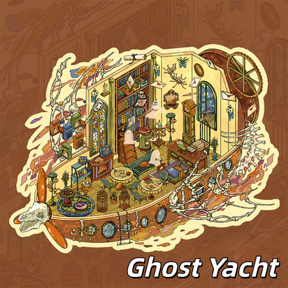 Boneward Voyage 3D Sticker | 2 Cute Miniature Scenes