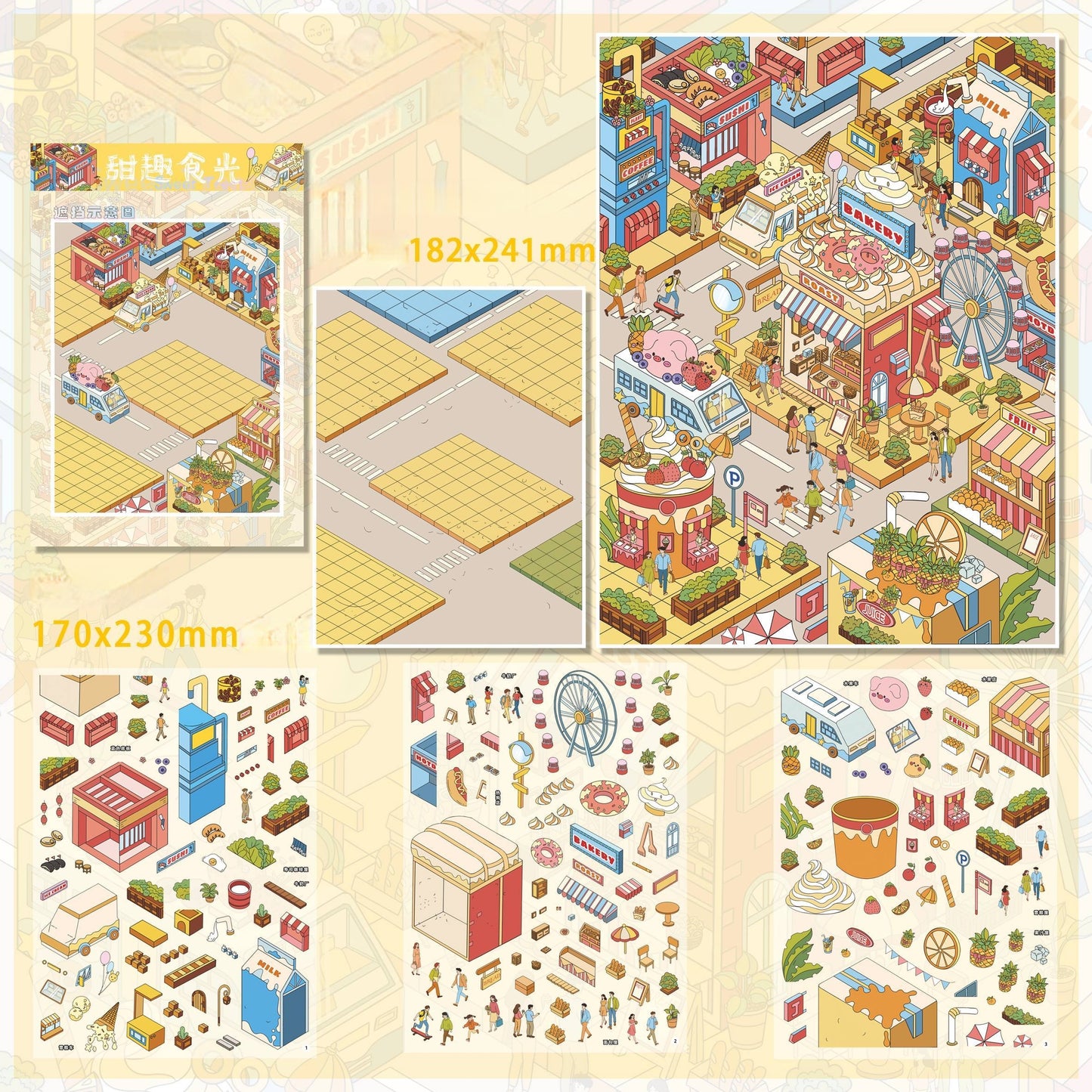 Sweet Seasons 3D Sticker | 5 Cute Miniature Scenes