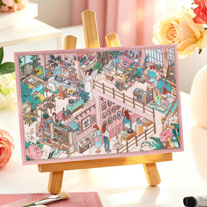 Rose Painting House 3D Sticker