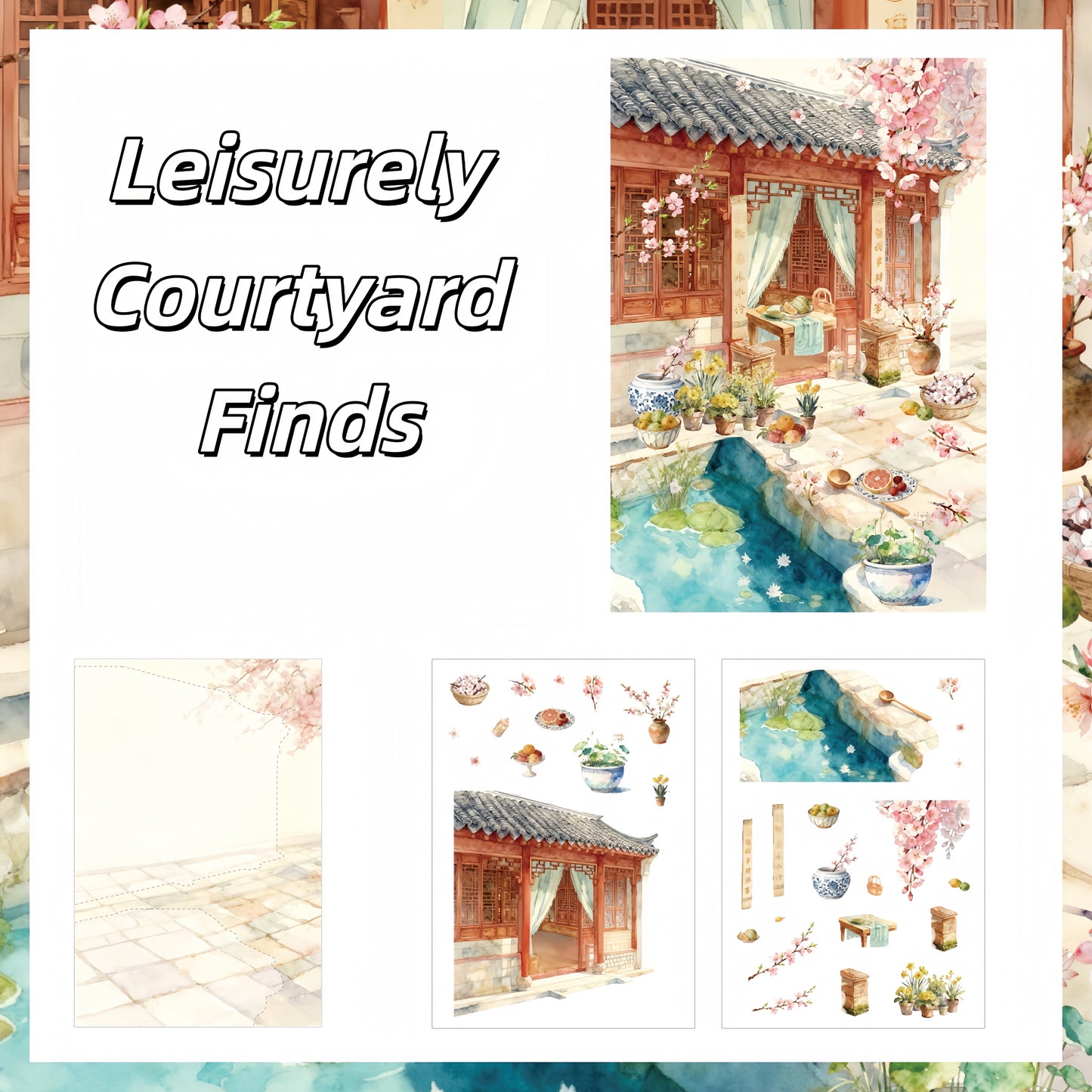 Ancient Scrolls of Life 3D Sticker | 12 Cute Miniature Scenes