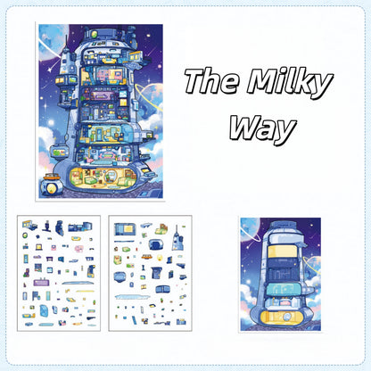 Dream Weavers 3D Sticker | 4 Cute Miniature Scenes