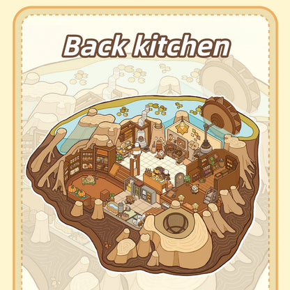 Maple Town's Coffee 3D Sticker | 3 Cute Miniature Scenes