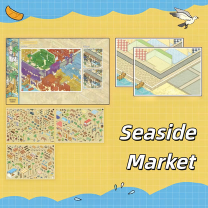 Streets of Flavor 3D Sticker | 5 Cute Miniature Scenes