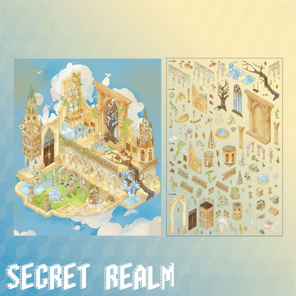 Wonderland 3D Sticker | 4 Cute Miniature Scenes