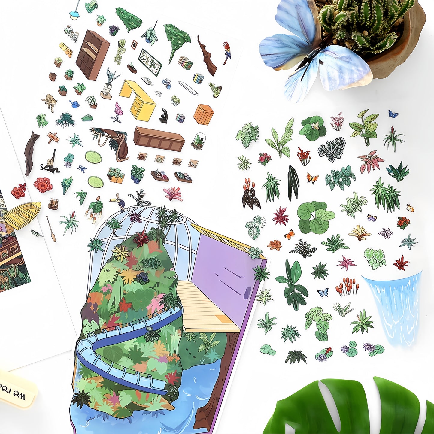 Little Exhibition 3D Sticker | 4 Cute Miniature Scenes
