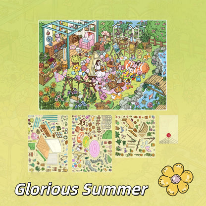 Leisure Daily 3D Sticker | 2 Cute Miniature Scenes