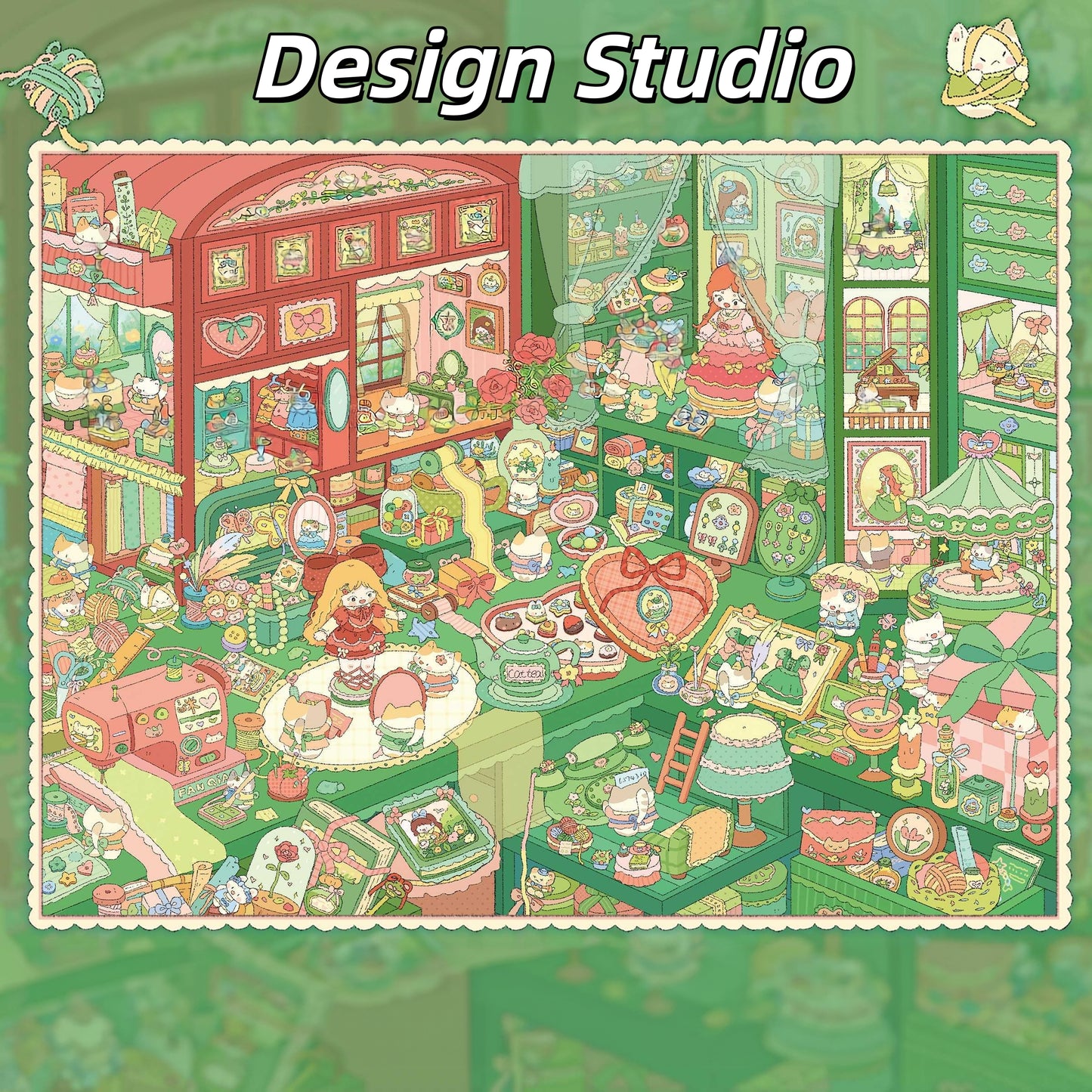 Where Spring Stays 3D Sticker | 6 Cute Miniature Scenes