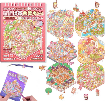 DIY 3D Sticker Material Book  – 1.0 (20 Scenes) | 2.0 A (6 Scenes) | 2.0 B (6 Scenes)