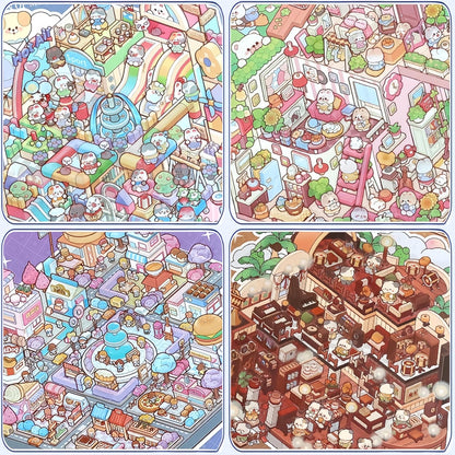 DIY 3D Sticker Material Book  – 1.0 (20 Scenes) | 2.0 A (6 Scenes) | 2.0 B (6 Scenes)