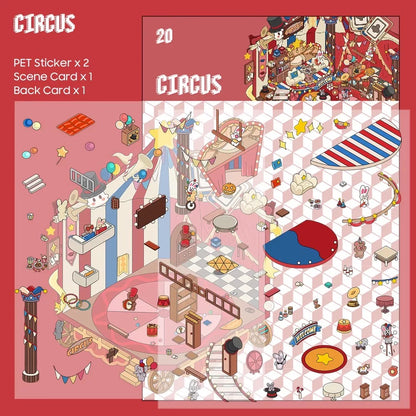 Carnival Days 3D Sticker | 4 Cute Miniature Sticker