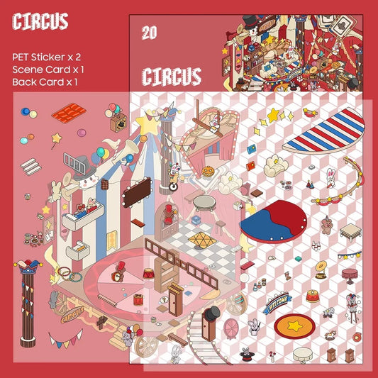 Carnival Days 3D Sticker | 4 Cute Miniature Sticker