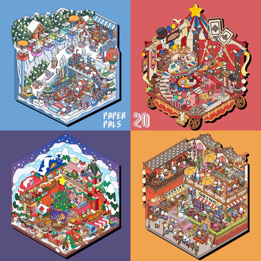 Carnival Days 3D Sticker | 4 Cute Miniature Sticker