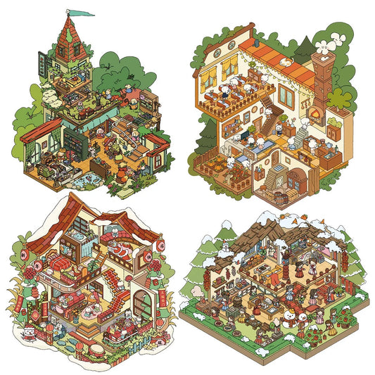Bobo's Daily Life 3D Stickers | 4 Cute Miniature Sticker