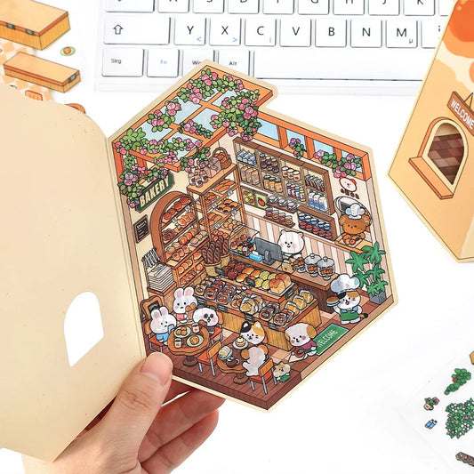 Fairytale Bazaar 3D Sticker | 4 Cute Miniature Scenes
