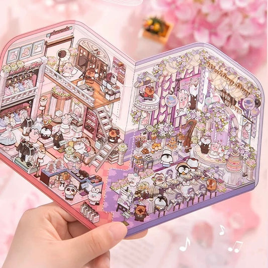 Two of Us 3D Sticker | 2 Cute Miniature Scenes
