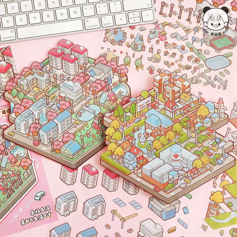 Duoduo Universe 3D Sticker | 2 Cute Miniature Scenes