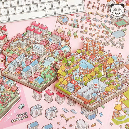 Duoduo Universe 3D Sticker | 2 Cute Miniature Scenes