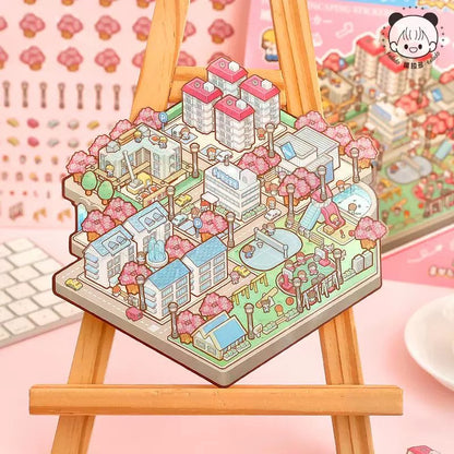 Duoduo Universe 3D Sticker | 2 Cute Miniature Scenes