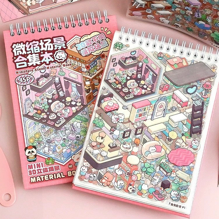 DIY 3D Sticker Material Book  – 1.0 (20 Scenes) | 2.0 A (6 Scenes) | 2.0 B (6 Scenes)