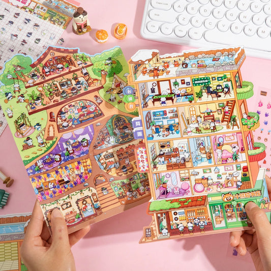 Fantasy World 3D Sticker | 2 Cute Miniature Scenes
