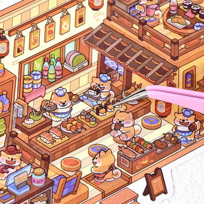Critter Caravan 3D Sticker | 4 Cute Miniature Scenes
