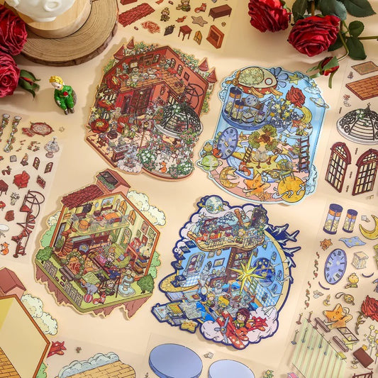 Le Petit Voyage 3D Sticker | 4 Cute Miniature Scenes