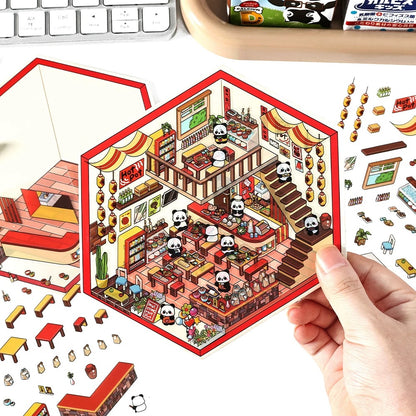 Fairytale Bazaar 3D Sticker | 4 Cute Miniature Scenes