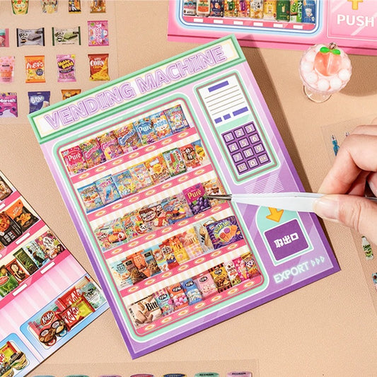 Kawaii Window Scenes 3D Sticker Material Book – Festive Window Joy（8 Scenes）| Everyday Window Dreams（8 Scenes）