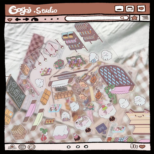 Gogoj Studio 3D Sticker | 4 Cute Miniature Scenes