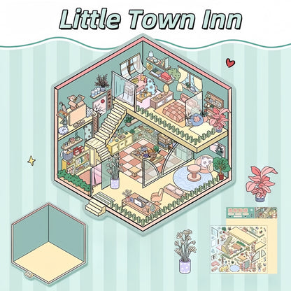 Miniature Shop 3D Stickers | 4 Cute Miniature Scenes