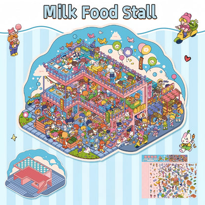 Sweet Little Moments 3D Sticker | 2 Cute Miniature Scenes