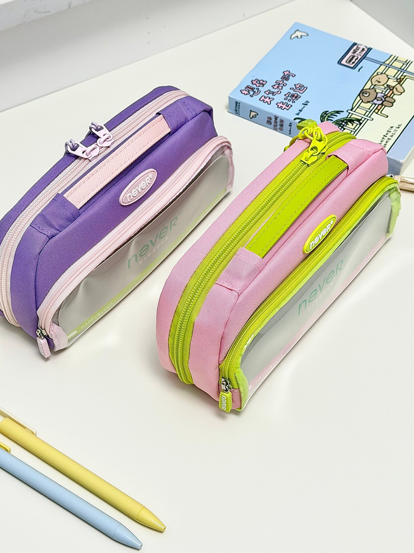 Super Capacity Candy Color Pencil Case